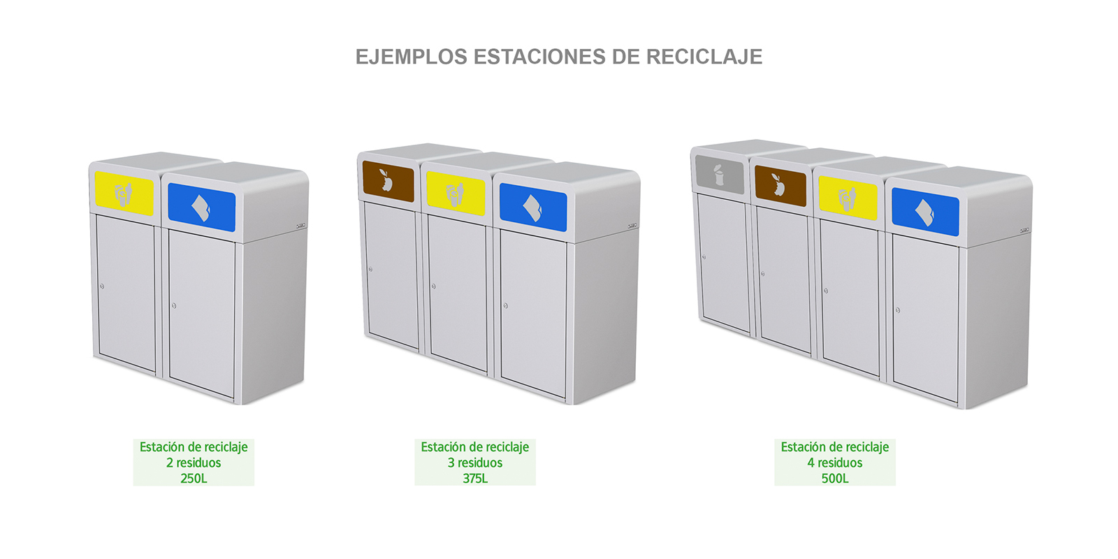 ejemplos papelera de reciclaje XL