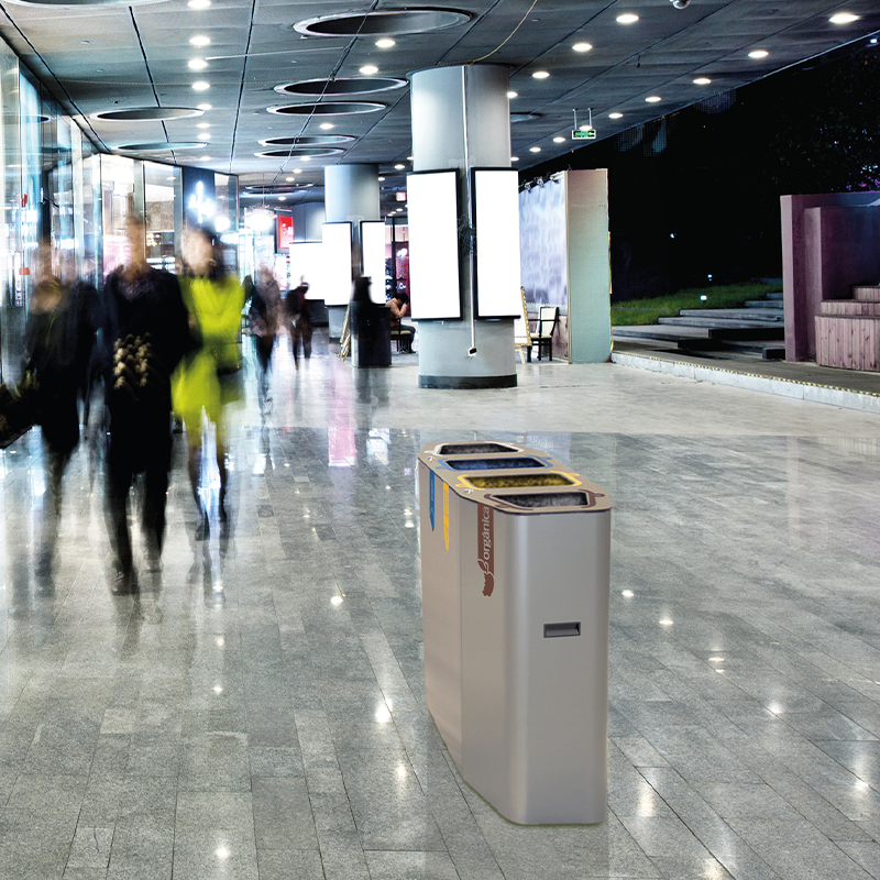 Imagen de la papelera de reciclaje Munich en un entorno real.