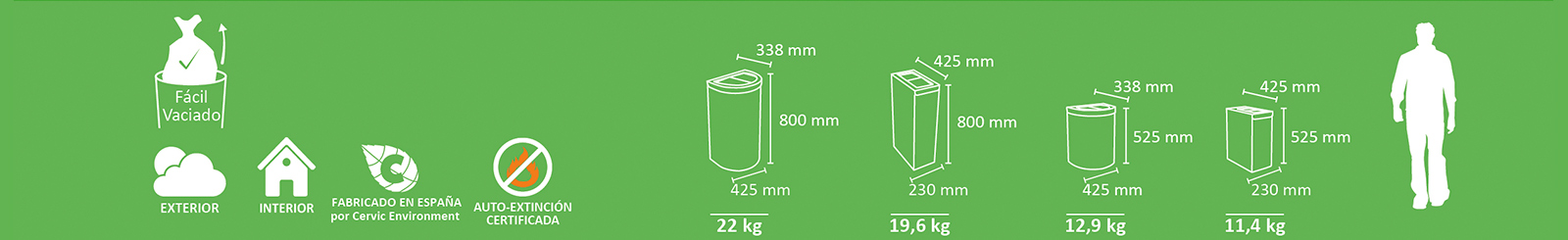 dimensiones papelera de reciclaje